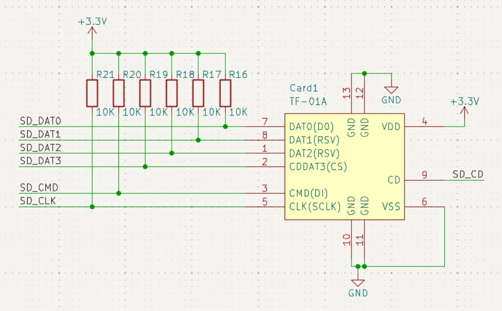 MicroSD KiCad Wired