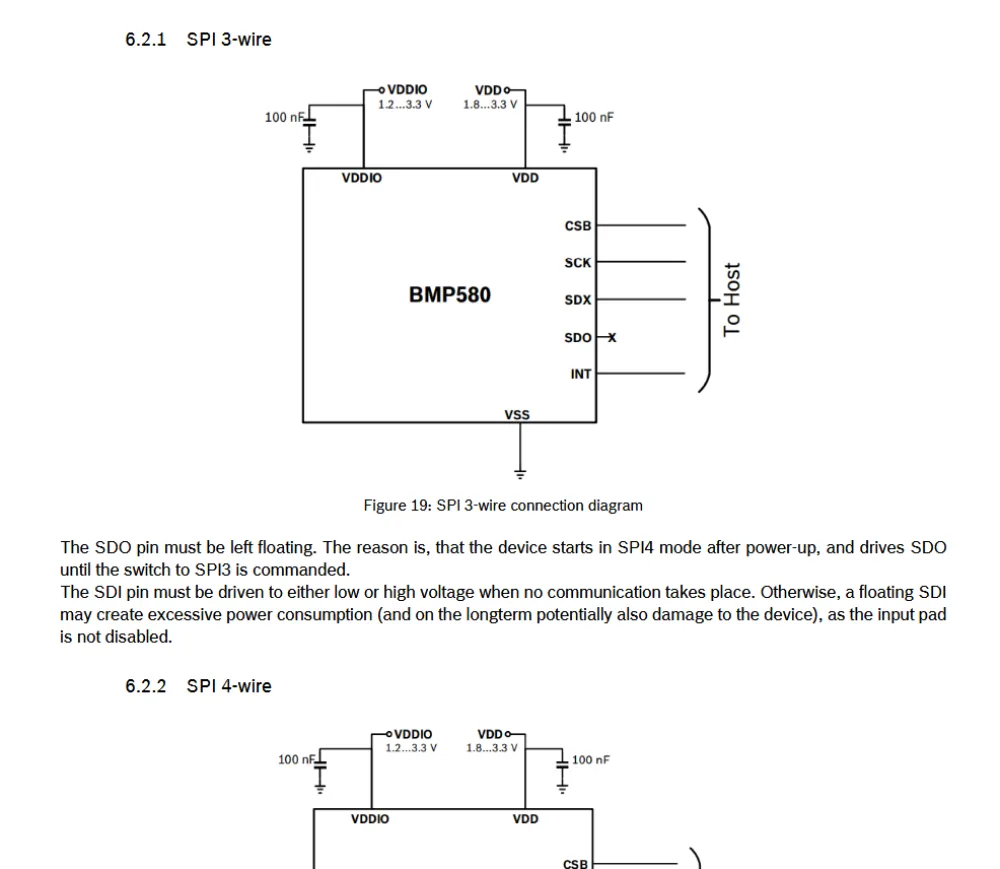 BMP580 Pinout Diagram